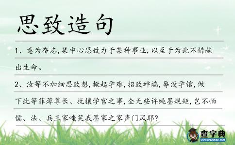 思致造句