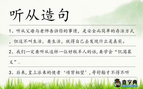 聽(tīng)從造句