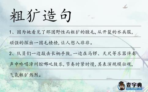 粗獷造句