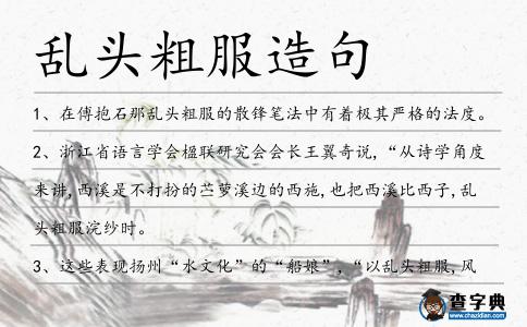 亂頭粗服造句