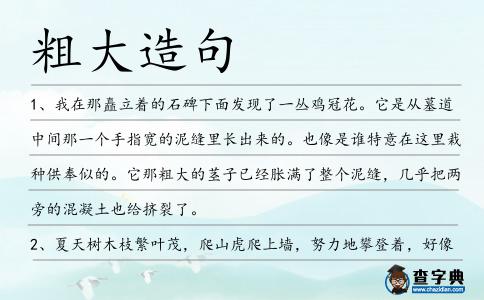 粗大造句