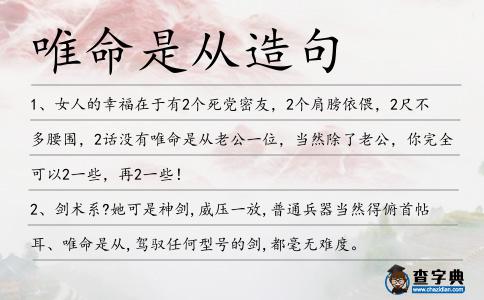 唯命是從造句
