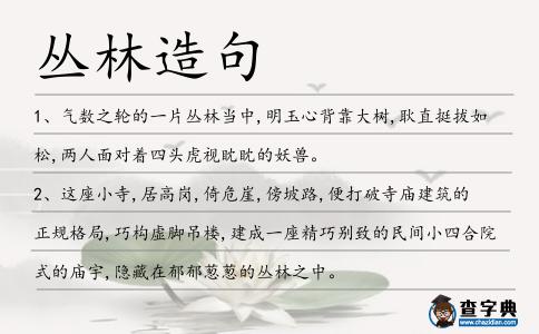 叢林造句