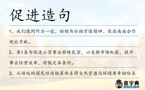 促進(jìn)造句
