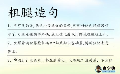粗腿造句