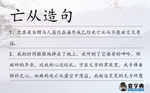 亡從造句