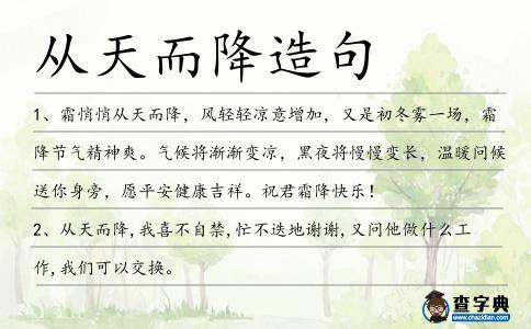 從天而降造句