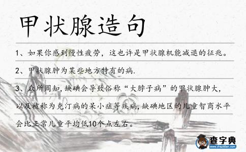 甲狀腺造句