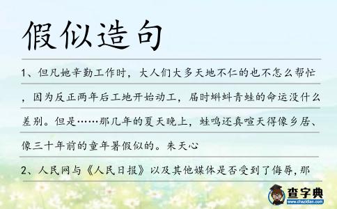 假似造句
