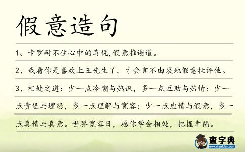 假意造句