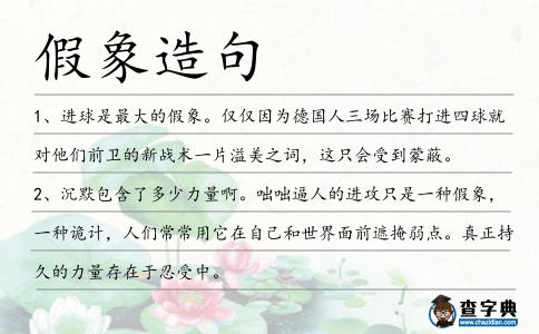 假象造句