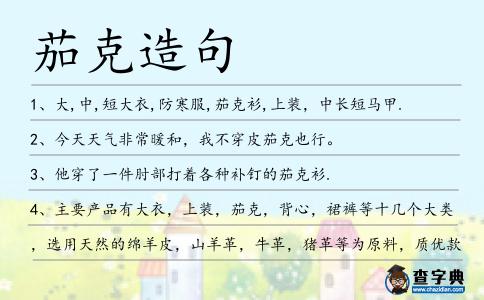 茄克造句