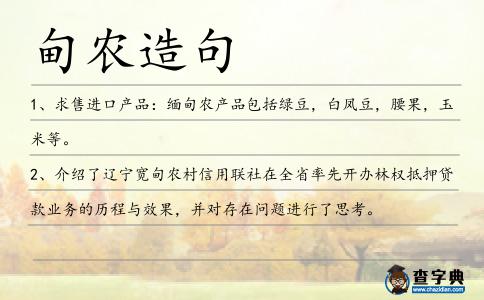 甸農造句