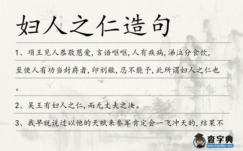 婦人之仁造句