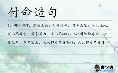 付命造句