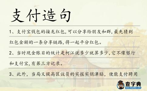 支付造句