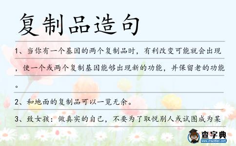 復制品造句
