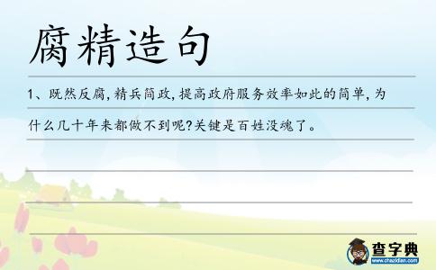 腐精造句