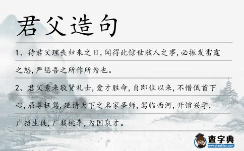 君父造句