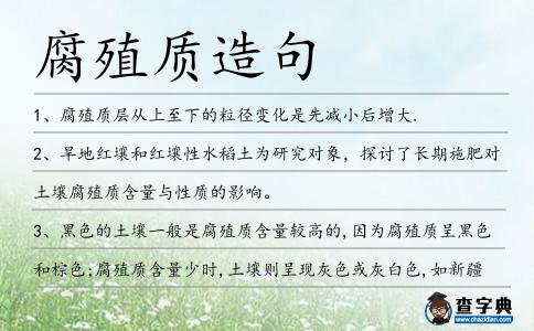 腐殖質(zhì)造句