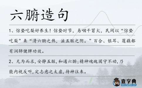 六腑造句