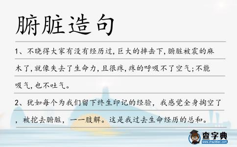 腑臟造句
