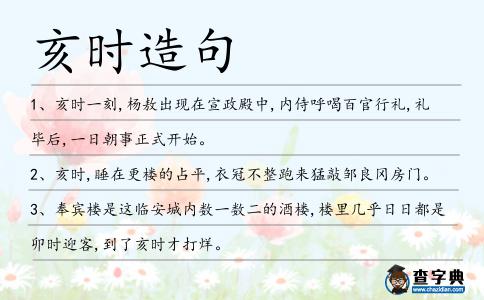 亥時造句
