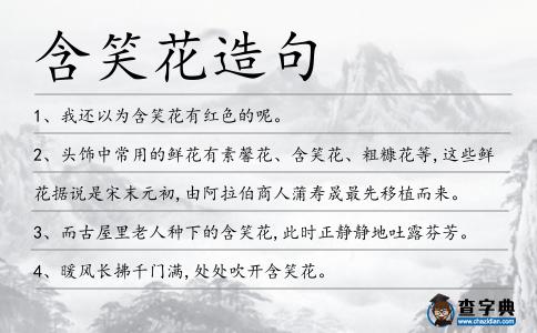 含笑花造句
