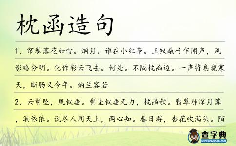 枕函造句