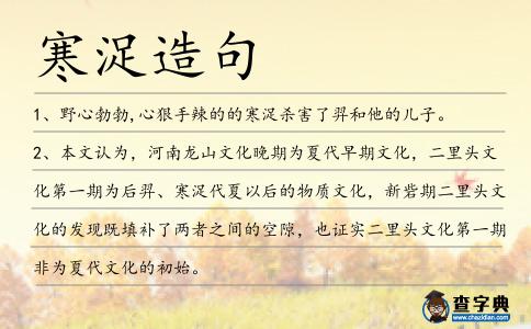 寒浞造句