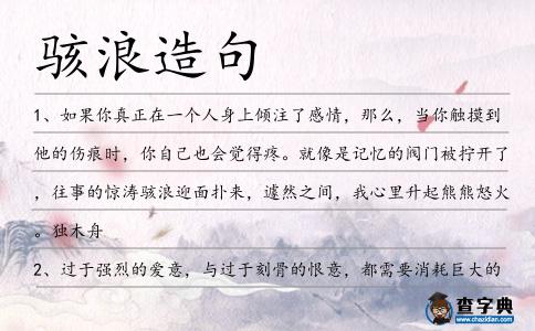 駭浪造句