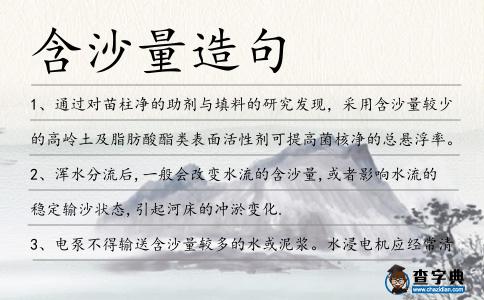 含沙量造句