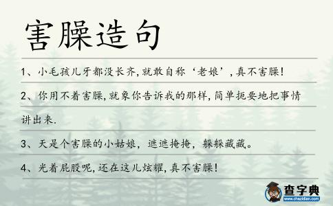 害臊造句
