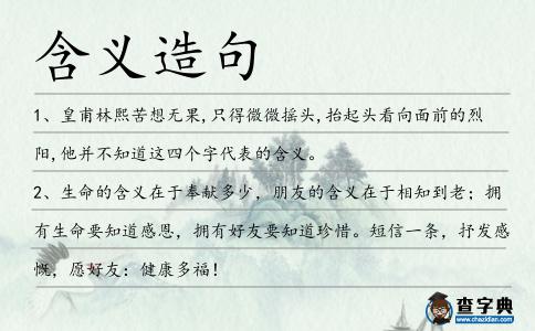 含義造句