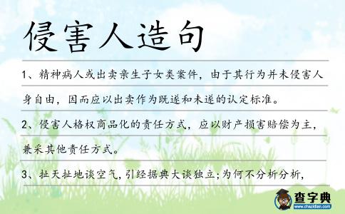 侵害人造句