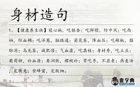 身材造句