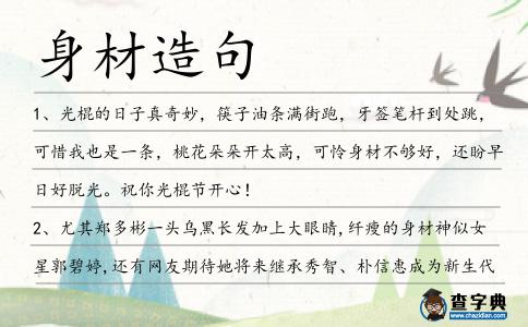 身材造句