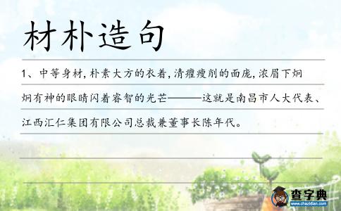 材樸造句