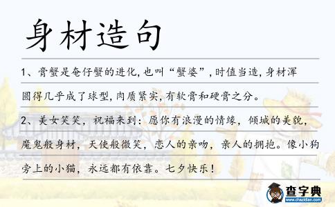身材造句