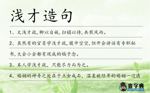 淺才造句