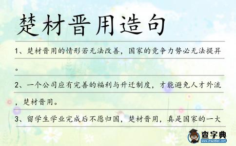 楚材晉用造句