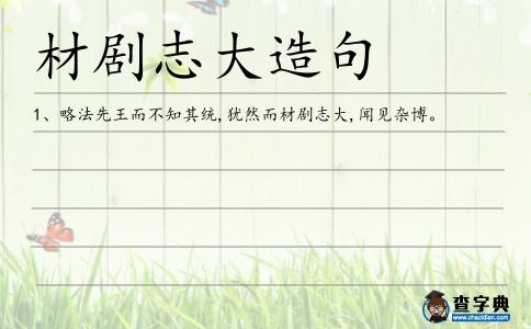 材劇志大造句