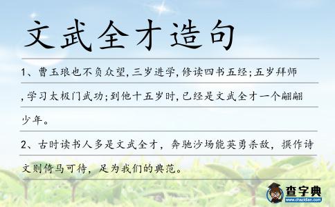 文武全才造句