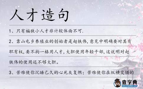 人才造句