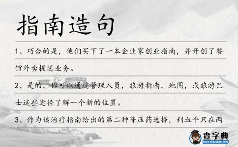 指南造句