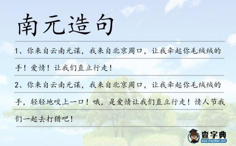 南元造句