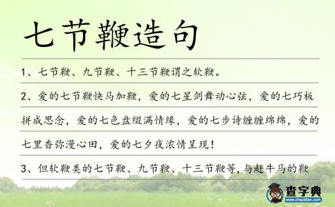 七節(jié)鞭造句