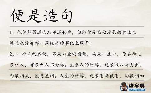 便是造句
