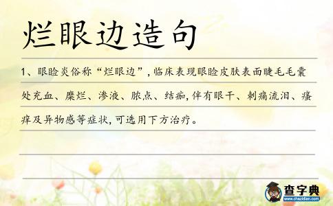 爛眼邊造句