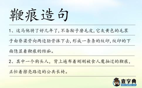 鞭痕造句